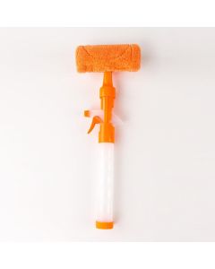 FYCAN 3 in 1 Easy Glass Spray Type MultiFunctional DoubleSided Cleaning Scraper Household Tool Spray Water Brush Glass Scraping Tool Cleaner Accessories DoubleSided Window Cleaner WindowOrange