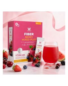 Wink White Fiber Berry Mixed Plus Dietary Fibre Powder Drink, 0% Sugar with Mixed Berries and Beetroot, 10 x 15g