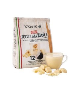 White Hot Chocolate Drink Pods Compatible with Dolce Gusto Machines 12 Capsules