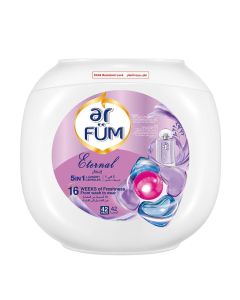 ArFum PODS, 5-in-1 Laundry Detergent Capsules with Scent Booster, Detergent Concentrate, Softener, Color Protect, Powerful Stain Remover in 1 capsule, 16 Weeks Long-Lasting Fragrance, 42 Pods, Eternal