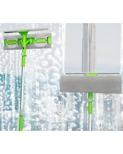 EARTHCONE Window Cleaning Kit 2 in 1 Cleaner Equipment Professional Window Squeegee Glass Cleaning Tool with Spare Microfiber Cloth for Indoor Outdoor 1Pcs