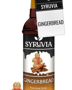Syruvia Gingerbread Syrup - Flavored Syrup for Coffee, Lattes, and Desserts - 25.4 fl oz
