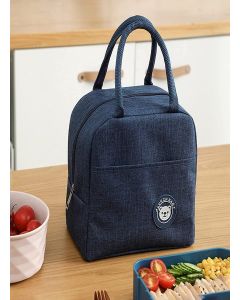 Gladnes Insulated Thermal Lunch Bag for Women, Men & Kids - Waterproof Leakproof Oxford Fabric Tiffin Tote with Zipper / Portable Reusable Cooler Lunch Box for Office, School, Travel & Picnic (Blue)