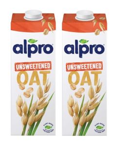 Alpro Drink Oat No Sugars/Unsweetened (Dual Pack), 100% Plant Based And Dairy Free, Suitable For Vegans, Naturally Free From Lactose, Rich In Nutrients 2000g