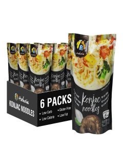 Hethstia Konjac Shirataki Fettuccine, Low Carb Pasta Alternative, 6 Pack