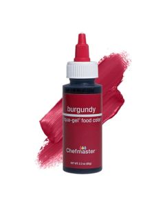 Chefmaster Burgundy LiquaGel Food Coloring Vibrant Color ProfessionalGrade Dye for Icing Frosting Fondant Baking Decorating FadeResistant EasytoUse Made in USA 23 oz