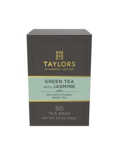 Taylors of Harrogate Green Tea with Jasmine Pillow Tea Bags 50 Count Pack of 1 Delicate Floral and Sweet Caffeinated Enjoy Hot or Iced 50 Teabags