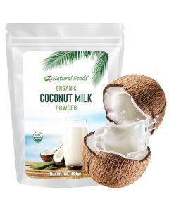 Z Natural Foods Organic Coconut Milk Powder AllNatural Vegan DairyFree Alternative with MCTs Unsweetened Coconut Creamer for Coffee Smoothies GlutenFree NonGMO 1 lb