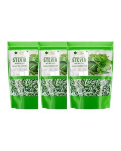 Organic 100GM Stevia Leaves Dried Natural and Sugar Free Best Taste Great of Tea and Other beverage Pack of 3