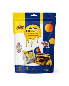 Choco Palace Dubai Chocolate Mango Kunafa Milk Chocolate Mini Bar- 220gms