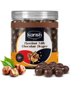 Karish Hazelnut Dragee Caramel 180g Jar – Crunchy Nut Snack Coated in Sweet Caramel, Perfect for Gifting & Sharing