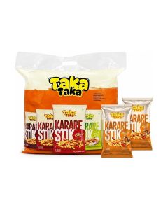 Taka Taka Karare Stik - Masala Munch Flavour, 12 Pack (25g each) / Crispy Corn Snack Sticks / Spiced with Traditional Masala / Savory & Flavorful Snack / Perfect On-the-Go