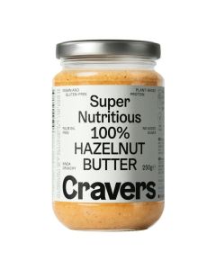 Cravers 100% Hazelnut Butter, 270g – Made from Dry-Roasted Hazelnuts, No Added Sugar, No Preservatives or Artificial Ingredients, Palm Oil-Free, Naturally Creamy