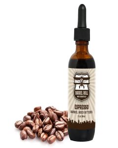 Barrel Roll Bar Essentials Espresso Cocktail Bitters / Drink Mixers for Cocktails / Premium Cocktail Mixers / Barrel Aged Bitters for Cocktails / Allergen & Gluten Free / 2 fl oz. Bottle