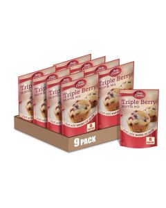 Betty Crocker Triple Berry Muffin Mix 65 oz Pack of 9