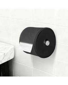 FIYEMNI CatProof Toilet Paper Guard AntiDog Full Enclosure Tissue Paper Protector Cover Stops Pets Unrolling Wasting Rolls Fits Standard Holders Oxford Cloth Black