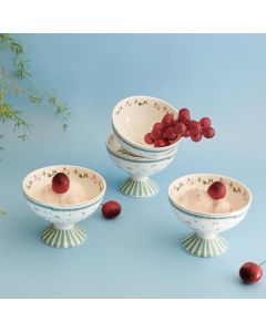 Magique by The Wishing Chair X Clay Craft Portrait of A Rose Ice Cream Cups 4 Pieces Perfect for Serving Scoops of Ice Cream Gelato Or Sorbet