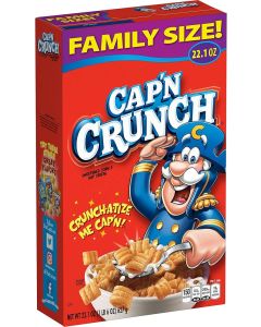 Cap'n Crunch Original Cereal, Family Size, 22.1oz Box