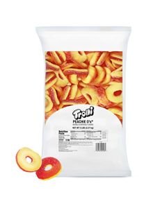 Trolli Peachie Os Sour Gummy Rings Candy 5 Pound Bulk Bag