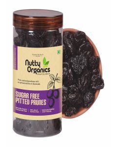 NUTTY ORGANICS Pitted Prunes Berries / Dried Fruit Plums / Antioxidant Rich Pitted Prunes / 500 gm / High in Vitamins & Fiber