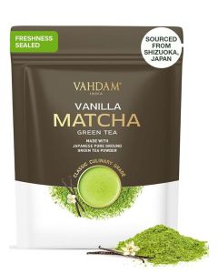 Vanilla Matcha Green Tea Powder 50g Japanese Matcha Natural Vanilla Superfood Blend 137x Antioxidants Brew 25 Cups