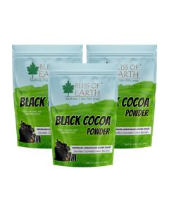 Black Cocoa Powder Natural and Unsweetened Carbon Black & Dark Roast Perfect for Cooking & Baking Cakes, Biscuits, Oreo, Chocolates, Smoothies 1KG pack of 3