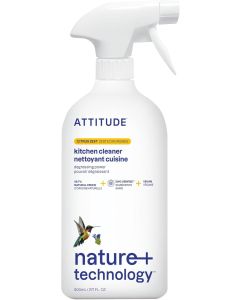 ATTITUDE Kitchen Cleaner Spray EWG Verified Powerful Degreaser Cuts Grease Grime PlantBased Vegan Citrus Zest Scent 271 Fl Oz
