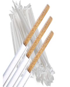 AGAVE FIBER STRAWS - 100ct Individually Wrapped Biodegradable 8.2" Straws by Ecoware. Plant Based, Eco-friendly, 100% Recyclable, Alternative to Paper & Plastic Straws