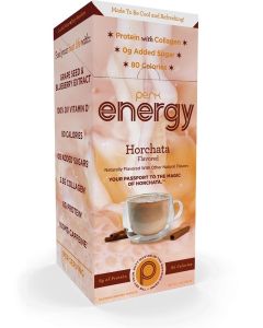 Perk Energy Drink Mix (Horchata) 10 Stick Packs - Caffeinated Healthy Coffee Alternative with Protein, 100mg of Caffeine, Gluten-Free, Soy-Free, Peanut-Free
