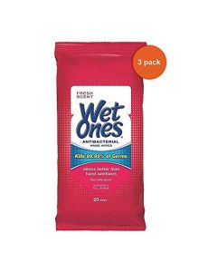 20CT Wet Ones Wipes Pack of 3