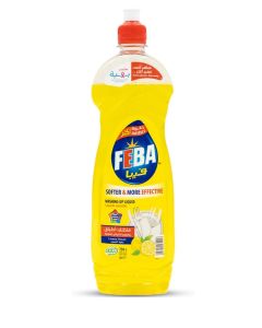 FEBA Dishwashing Liquid - Lemon - Powerful Grease-Cutting Dish Soap - 680ml - Kitchen Cleaner, Streak-Free Dishwashing Detergent for Dishes & Glassware
