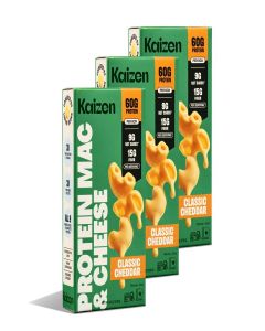 Kaizen Low Carb Mac & Cheese, 24g Protein, Classic Cheddar (3-Pack)