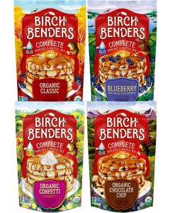 Birch Benders Pancake & Waffle Mix Variety Pack - Organic Classic, Blueberry, Confetti, Chocolate Chip