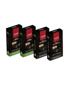 Nespresso Compatible Aluminium Capsules (Ristretto & Lungo), Pack of 4 (40 Capsules) 220gm