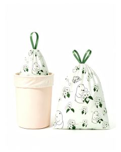 120 Counts Trash Bags (8 Gallons) with Little Bear printed & Camellia Scented, Drawstring Medium Garbage Bags, Leak-Proof, Tear-Resistant & Fragrant Trash Can Liners, Extra Thick Trash Bags for Home/Office, Wide Handles for Easy Carry