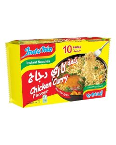Indomie Instant Noodles, Chicken Curry Flavour (Pack of 10 - 75 g Each)