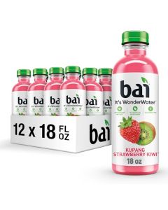 Bai Antioxidant Infused Water Beverage Kupang Strawberry Kiwi with Vitamin C and No Artificial Sweeteners 18 Fluid Ounce Bottle 12 Pack