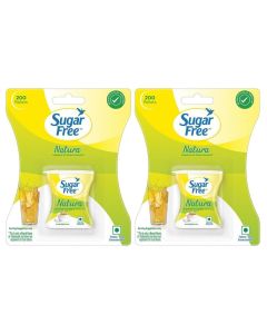 Sugar Free Natura 200 Pellets 17g Pack of 2 – 400 Pellets Low Calorie Sugar Substitute Sweetener for Tea, Coffee, Beverages, Cooking & Baking