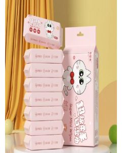 CREWLA Mini Wet Wipes – 64 Pcs Soft Disposable Travel Tissue Wipes for Face, Hands & Hygiene – Super Mini Pocket Wipes Quick Cleaning & Freshening, Compact and Portable