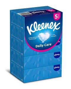 Daily Care Facial Tissue - Pack Of 5 Boxes, 150 Sheets X 2 Ply