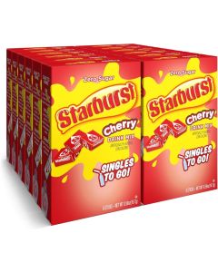 Starburst Singles To Go Cherry Powdered Drink Mix - 12 Boxes with 6 Packets Each, Sugar Free, 72 Total Servings