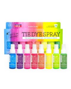 SEI Galaxy Tie Dye Kit Fabric Dye Spray Set Easy Clean Up Easy Application Spray Tie Dye Kit 8 Pack of Colors