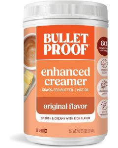 Bulletproof Original Enhanced Creamer - Keto Coffee Creamer with Grass-Fed Butter and MCT Oil, 29.6 Ounces
