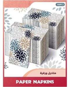 100 Pcs Floral Hand Paper Towel,Dahlia Flower Guest Napkins Spring Towels For Bathroom,Disposable Wedding Bridal Baby Shower Birthday Party