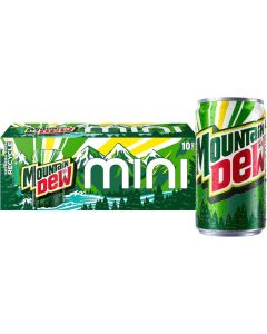 Mountain Dew Soda Mini Cans, 7.5 Ounce, Pack of 10