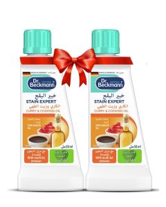 Expert Laundry Fabric Stain Remover Liquid Removes Tough from Curry Cooking Oil Fats 2x50 ML