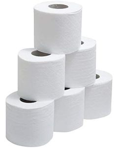 BRIKSHI Toilet Tissue Paper Big Mega & Family Sanitary Rolls 3X Thicker Extra Soft & Highly Absorbent (Pack Of 6 x 275 Sheets 11 x 10 cm)