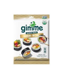 Gimme Seaweed Sushi Nori Premium Organic Roasted Seaweed Sheets Keto Vegan GlutenFree Restaurantstyle Sushi Nori Sheets 081 Ounce Pack of 1