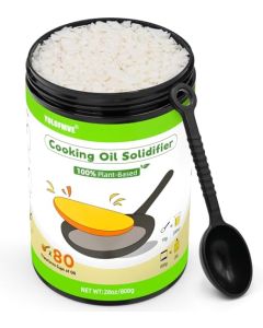YULOFMVE Cooking Oil Solidifier Powder Solidifies Up to 80 Cups from Mess 100 PlantBased Used Oil Solidifying Powder Grease Hardener Disposal for Kitchen