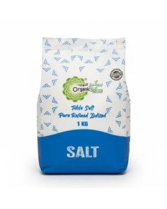 Organic Spices Pure Refined Iodized Table Salt- 1kg